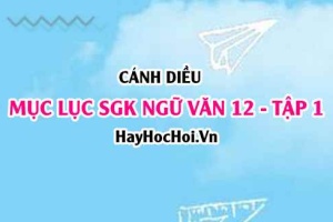 Mục lục SGK Ngữ Văn 12 tập 1 Cánh Diều